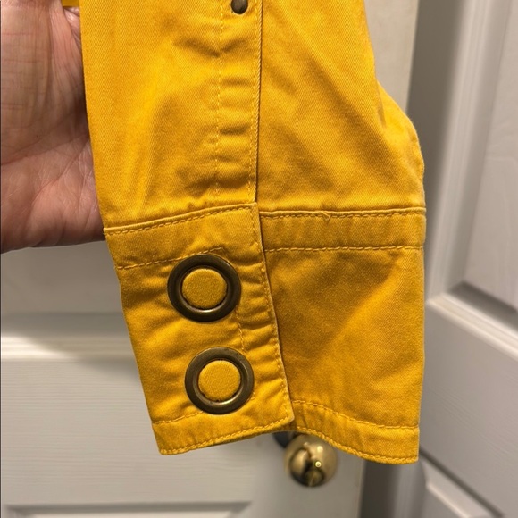 Live a Little Yellow Utility Jacket with Classic Lapel - Picture 2 of 8